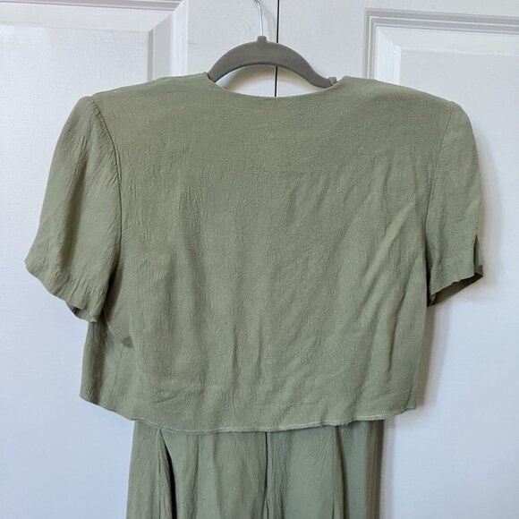 Vintage Joseph Ribkoff Romper Womens Petite Sage Green Bolero Jacket 90s - Picture 4 of 16